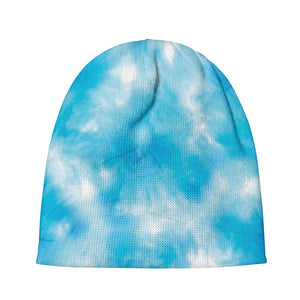 Blue Shibori Tie Dye Print Beanie