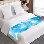 Blue Shibori Tie Dye Print Bed Runner