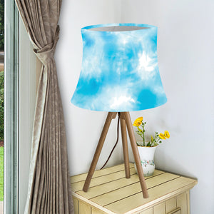 Blue Shibori Tie Dye Print Bell Lamp Shade