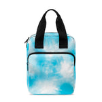 Blue Shibori Tie Dye Print Bible Tote Bag