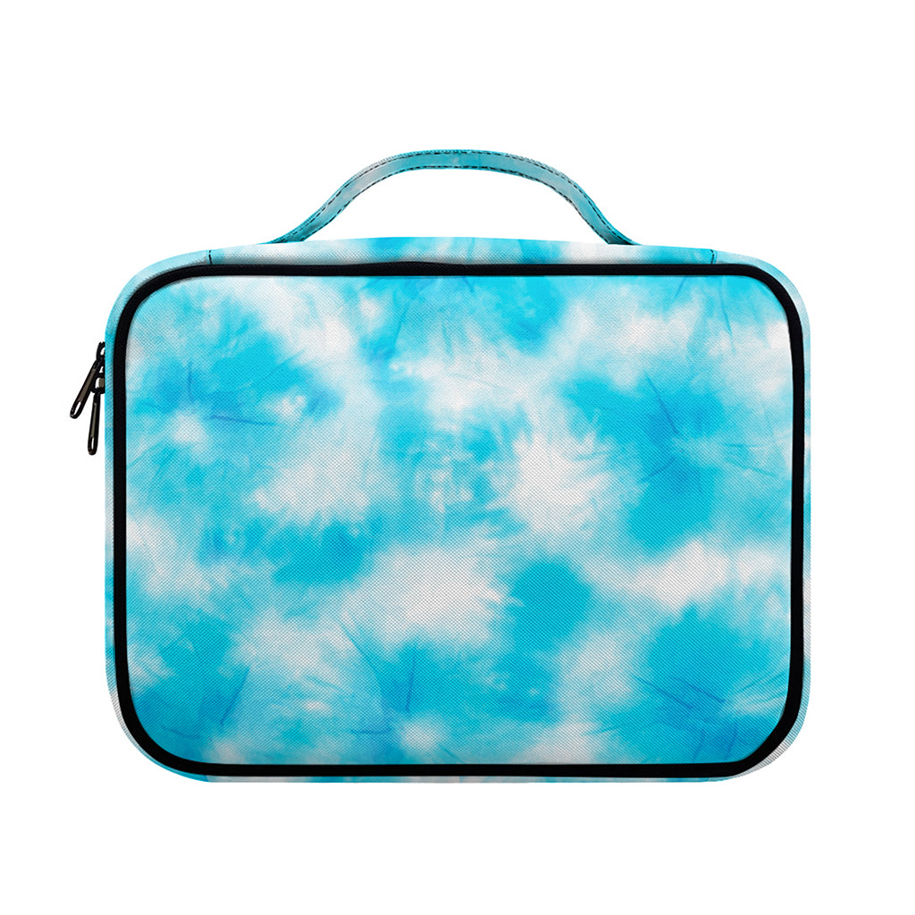 Blue Shibori Tie Dye Print Briefcase Bible Bag