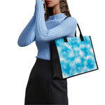 Blue Shibori Tie Dye Print Canvas Tote Bag
