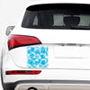 Blue Shibori Tie Dye Print Car Sticker