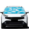 Blue Shibori Tie Dye Print Car Windshield Snow Cover