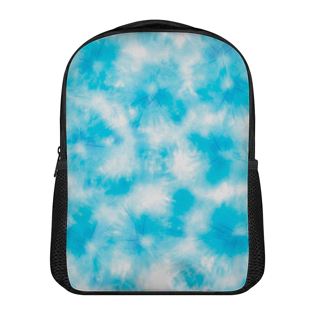 Blue Shibori Tie Dye Print Casual Backpack