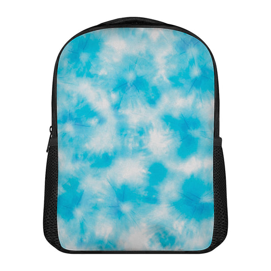 Blue Shibori Tie Dye Print Casual Backpack