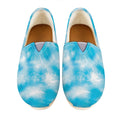 Blue Shibori Tie Dye Print Casual Shoes