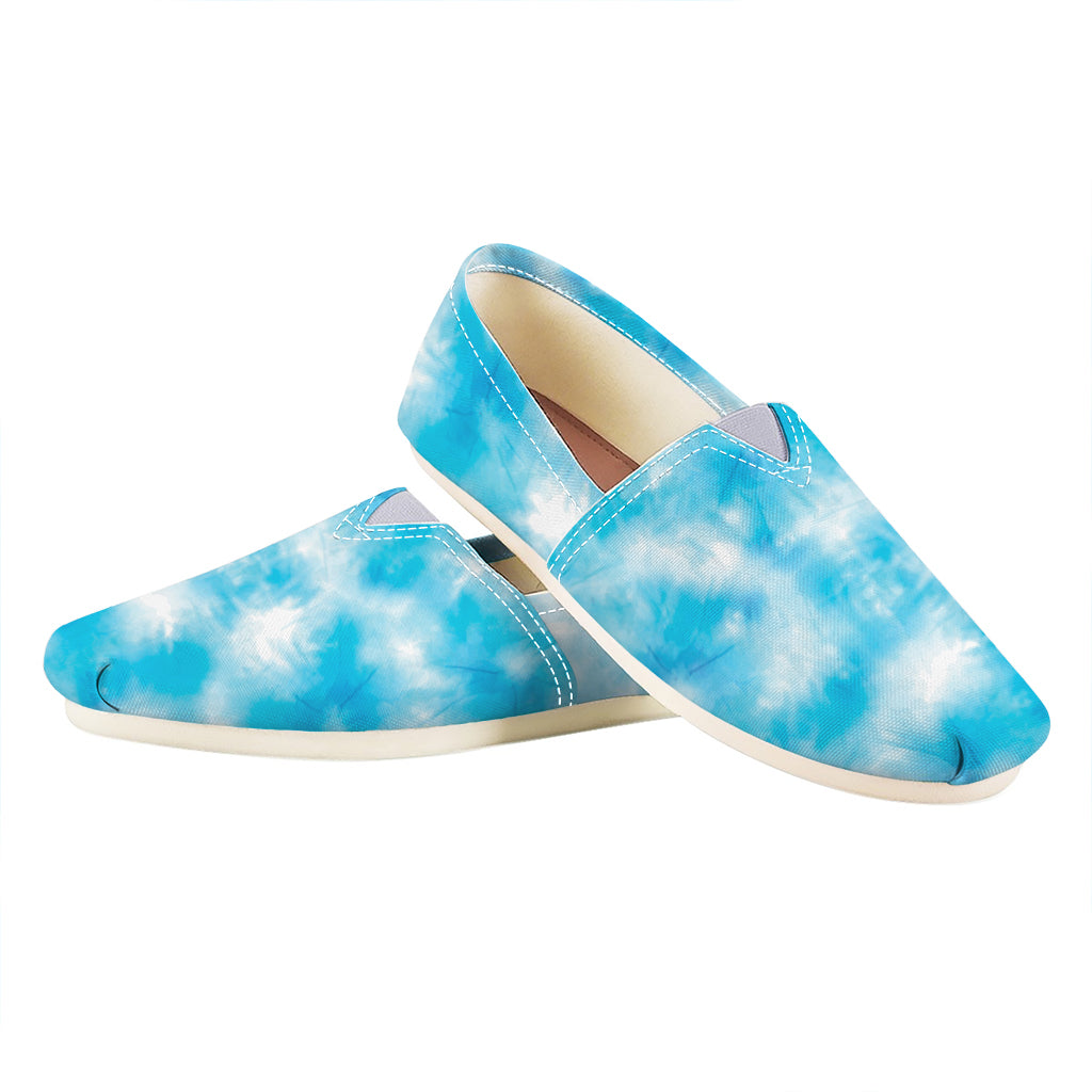 Blue Shibori Tie Dye Print Casual Shoes