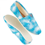 Blue Shibori Tie Dye Print Casual Shoes