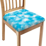 Blue Shibori Tie Dye Print Chair Cushion Cover