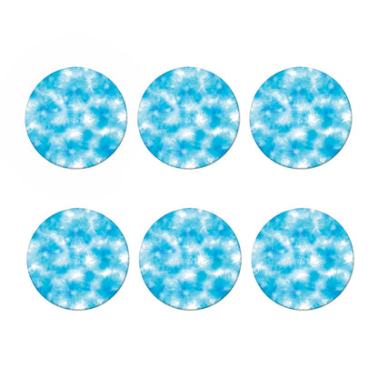 Blue Shibori Tie Dye Print Coaster Set