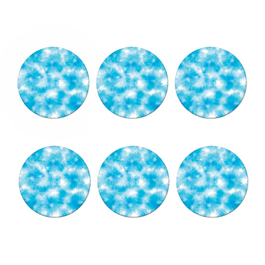 Blue Shibori Tie Dye Print Coaster Set
