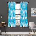 Blue Shibori Tie Dye Print Grommet Curtain Panels