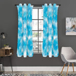 Blue Shibori Tie Dye Print Curtain