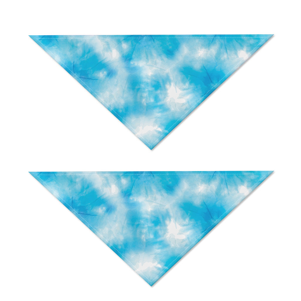Blue Shibori Tie Dye Print Dog Bandana