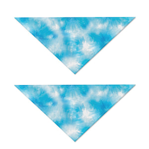 Blue Shibori Tie Dye Print Dog Bandana