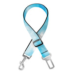 Blue Shibori Tie Dye Print Dog Seat Belt