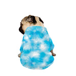 Blue Shibori Tie Dye Print Dog Zip Up Jacket
