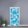 Blue Shibori Tie Dye Print Door Sticker