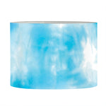 Blue Shibori Tie Dye Print Drum Lamp Shade