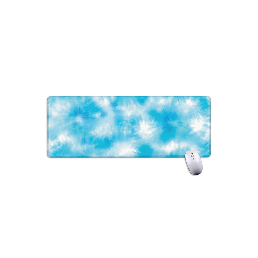 Blue Shibori Tie Dye Print Extended Mouse Pad