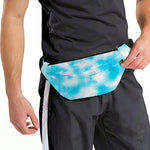 Blue Shibori Tie Dye Print Fanny Pack