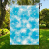 Blue Shibori Tie Dye Print Garden Flag