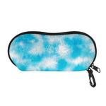 Blue Shibori Tie Dye Print Glasses Case