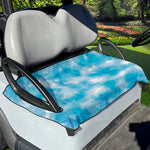Blue Shibori Tie Dye Print Golf Cart Seat Cover