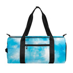 Blue Shibori Tie Dye Print Gym Bag