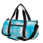 Blue Shibori Tie Dye Print Gym Bag