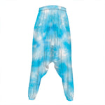 Blue Shibori Tie Dye Print Hammer Pants