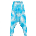 Blue Shibori Tie Dye Print Hammer Pants