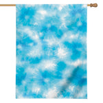 Blue Shibori Tie Dye Print House Flag