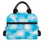 Blue Shibori Tie Dye Print Insulated Lunch Bag