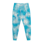 Blue Shibori Tie Dye Print Jogger Pants