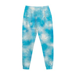 Blue Shibori Tie Dye Print Jogger Pants