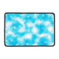 Blue Shibori Tie Dye Print Kitchen Mat