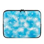 Blue Shibori Tie Dye Print Laptop Sleeve