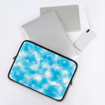 Blue Shibori Tie Dye Print Laptop Sleeve