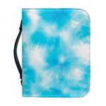 Blue Shibori Tie Dye Print Leather Bible Cover