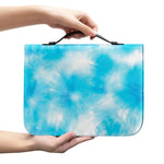 Blue Shibori Tie Dye Print Leather Bible Cover