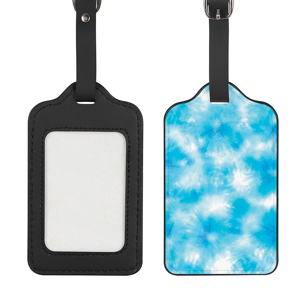 Blue Shibori Tie Dye Print Luggage Tag