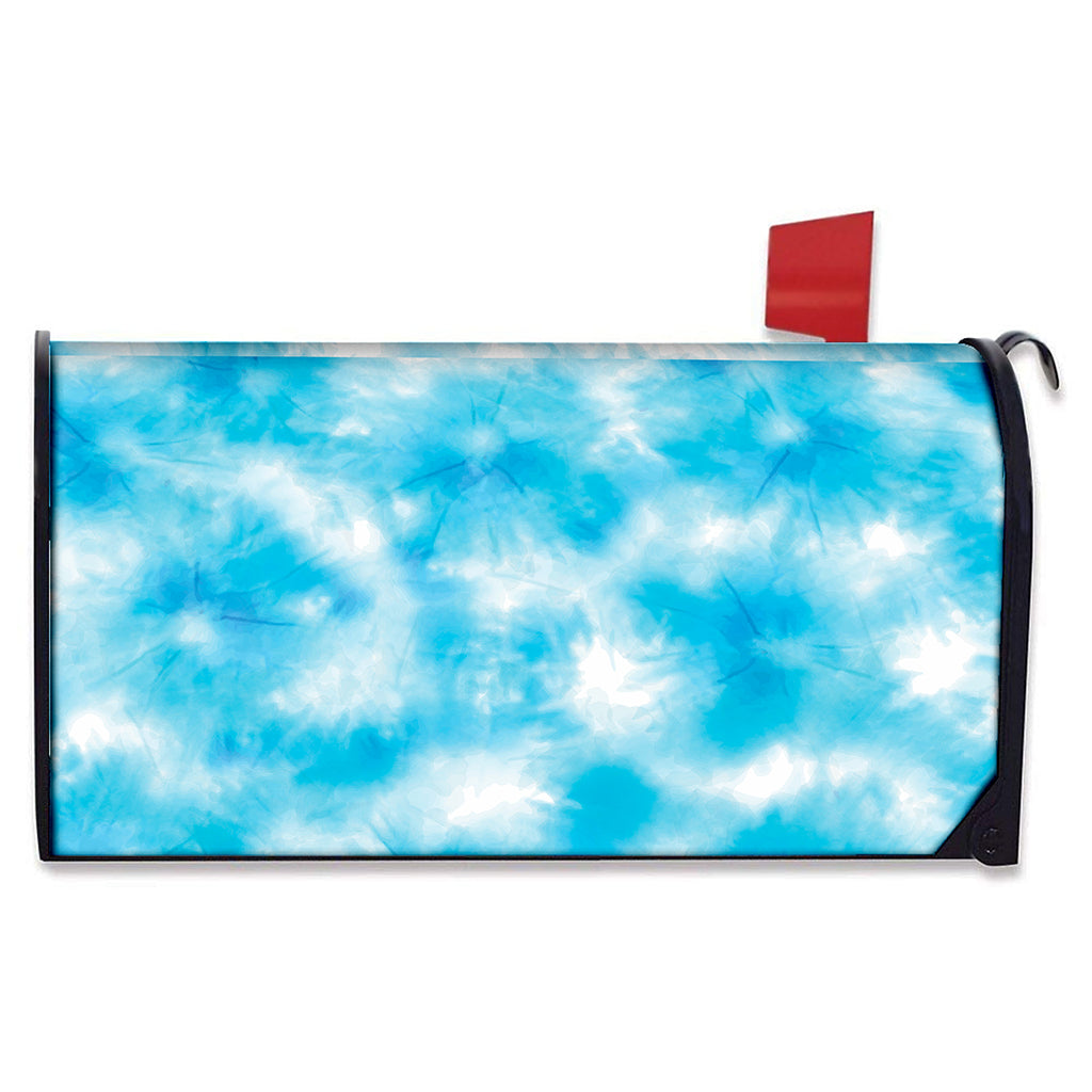 Blue Shibori Tie Dye Print Mailbox Cover