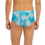 Blue Shibori Tie Dye Print Men's Briefs