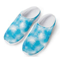 Blue Shibori Tie Dye Print Mesh Casual Shoes