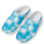 Blue Shibori Tie Dye Print Mesh Casual Shoes