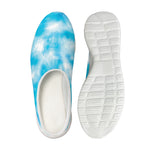 Blue Shibori Tie Dye Print Mesh Casual Shoes