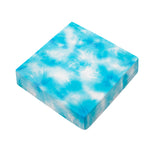 Blue Shibori Tie Dye Print Outdoor Seat Cushion Cover