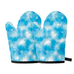 Blue Shibori Tie Dye Print Oven Mitts